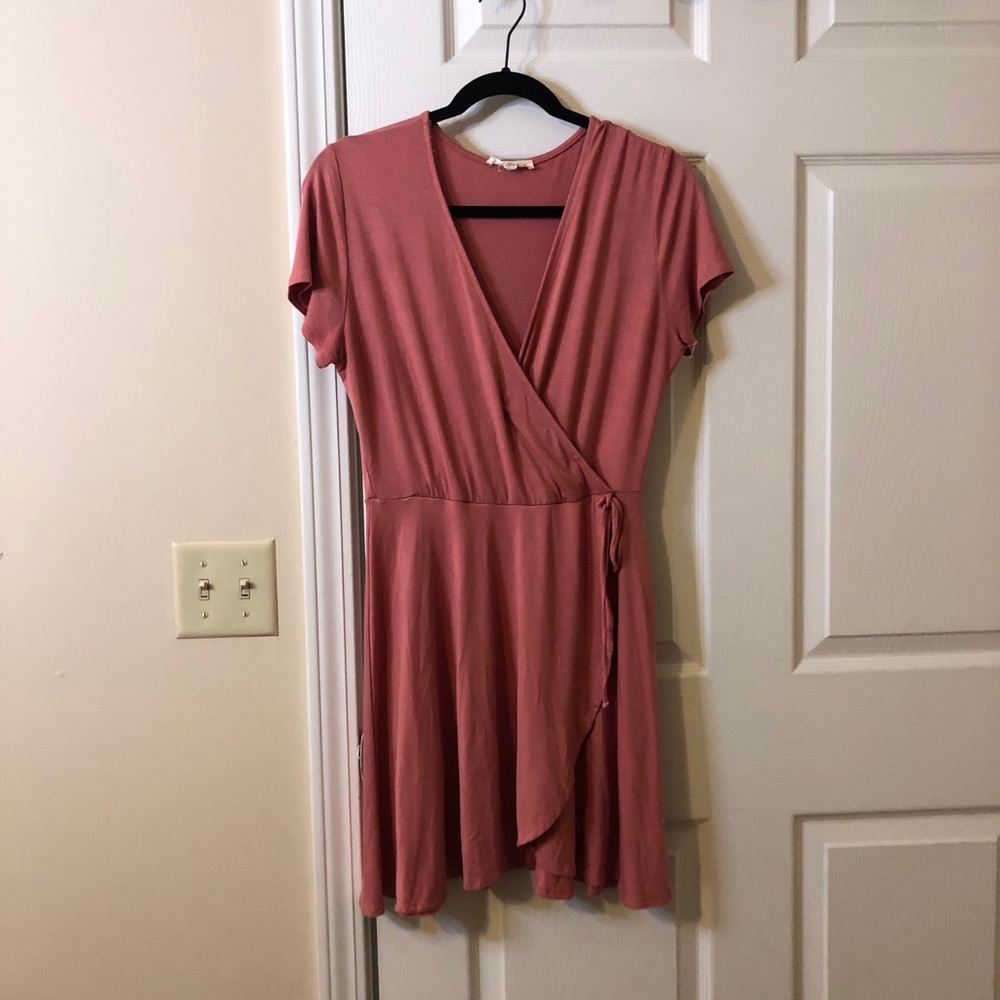 Pink Wrap Dress